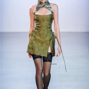 Kim shui HALTER BROCADE QI PAO DRESS